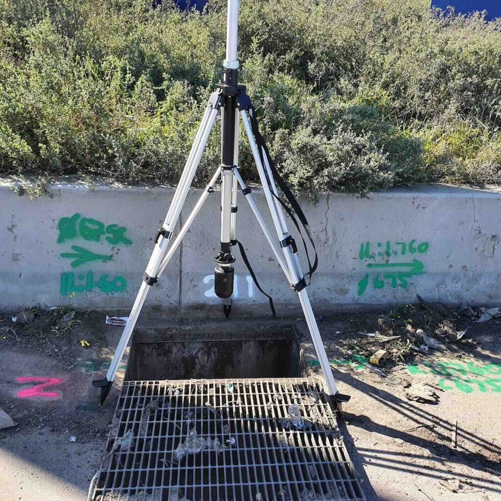Terrestrial laser scanning equipment capturing high accuracy survey data for infrastructure and drainage works in Melbourne