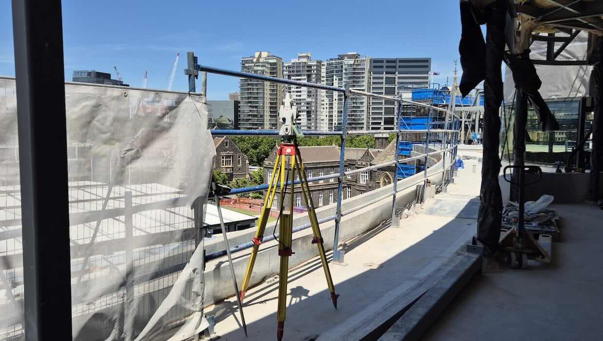 Structural concrete set-out for the Centre for Humanities in Melbourne