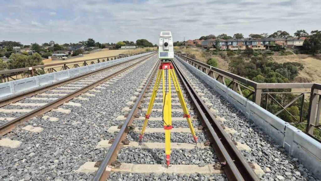 High-precision rail alignment survey for Moonee Ponds Creek Viaduct Rail Bridge