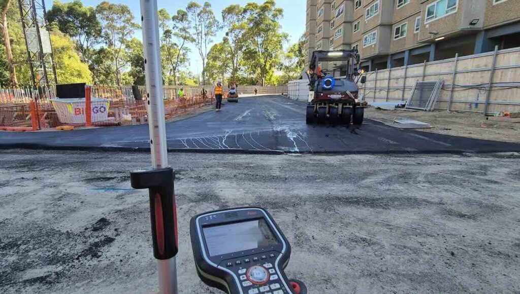 Structural set-out Melbourne survey support for PHRP Flemington concrete works
