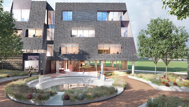 Construction surveying works at Melbourne Grammar School Centre for Humanities in Melbourne