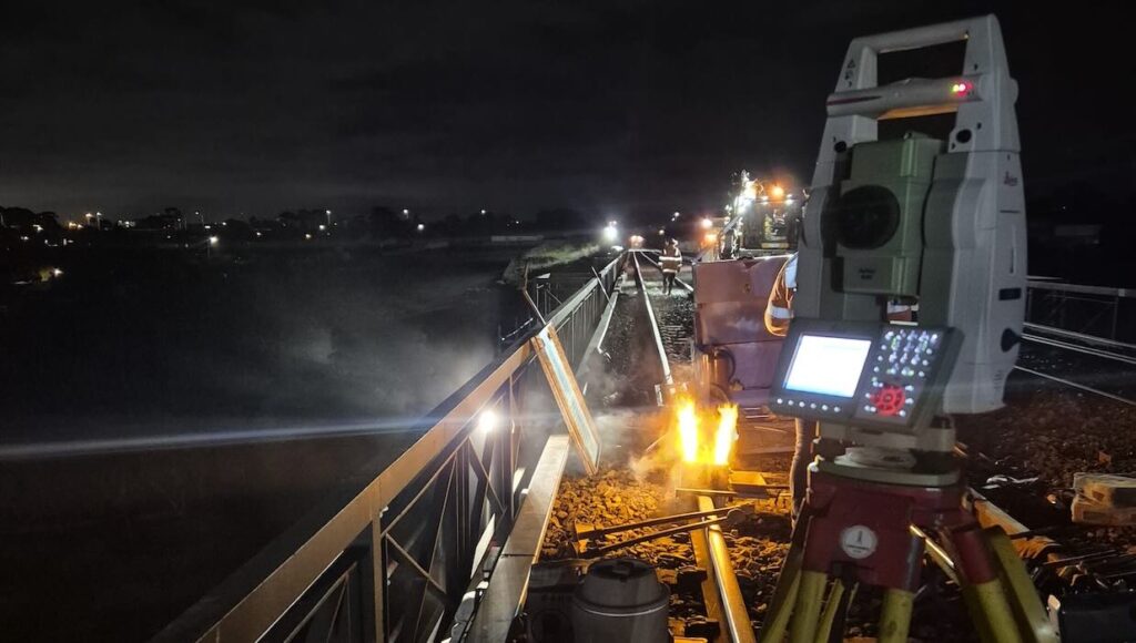 Bridge deck and platform set-out survey support for Moonee Ponds rail bridge upgrade